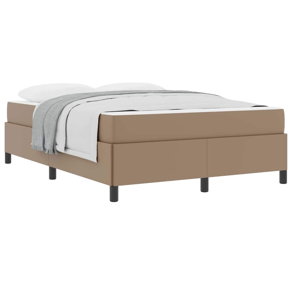 Sengeramme Med Madras Cappuccino 140 X 190 Cm Kunstlæder - Billede 3