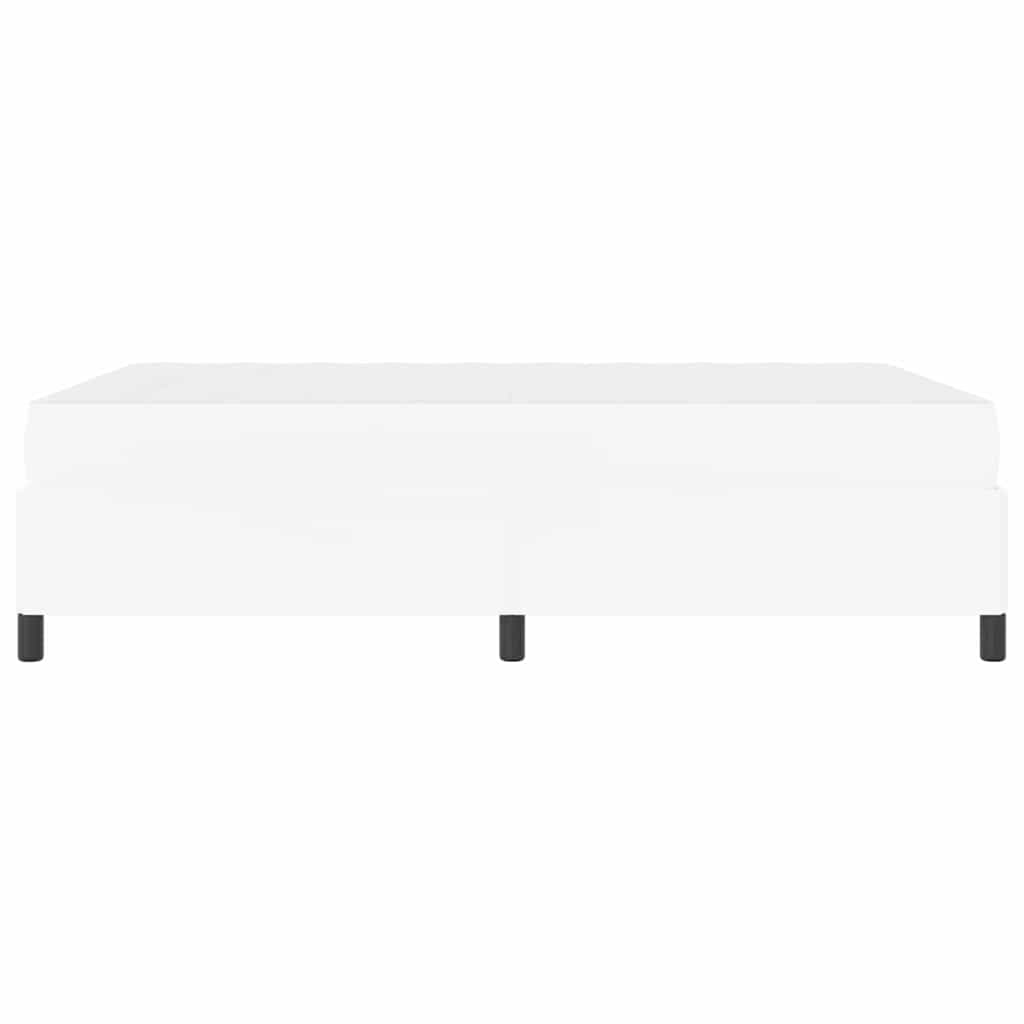 Sengeramme Med Madras Med Madras Hvid 160 X 200 Cm Kunstlæder - Billede 8