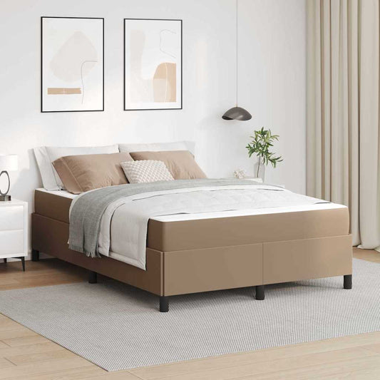 Sengeramme Med Madras Cappuccino 160 X 200 Cm Kunstlæder - Hovedbillede
