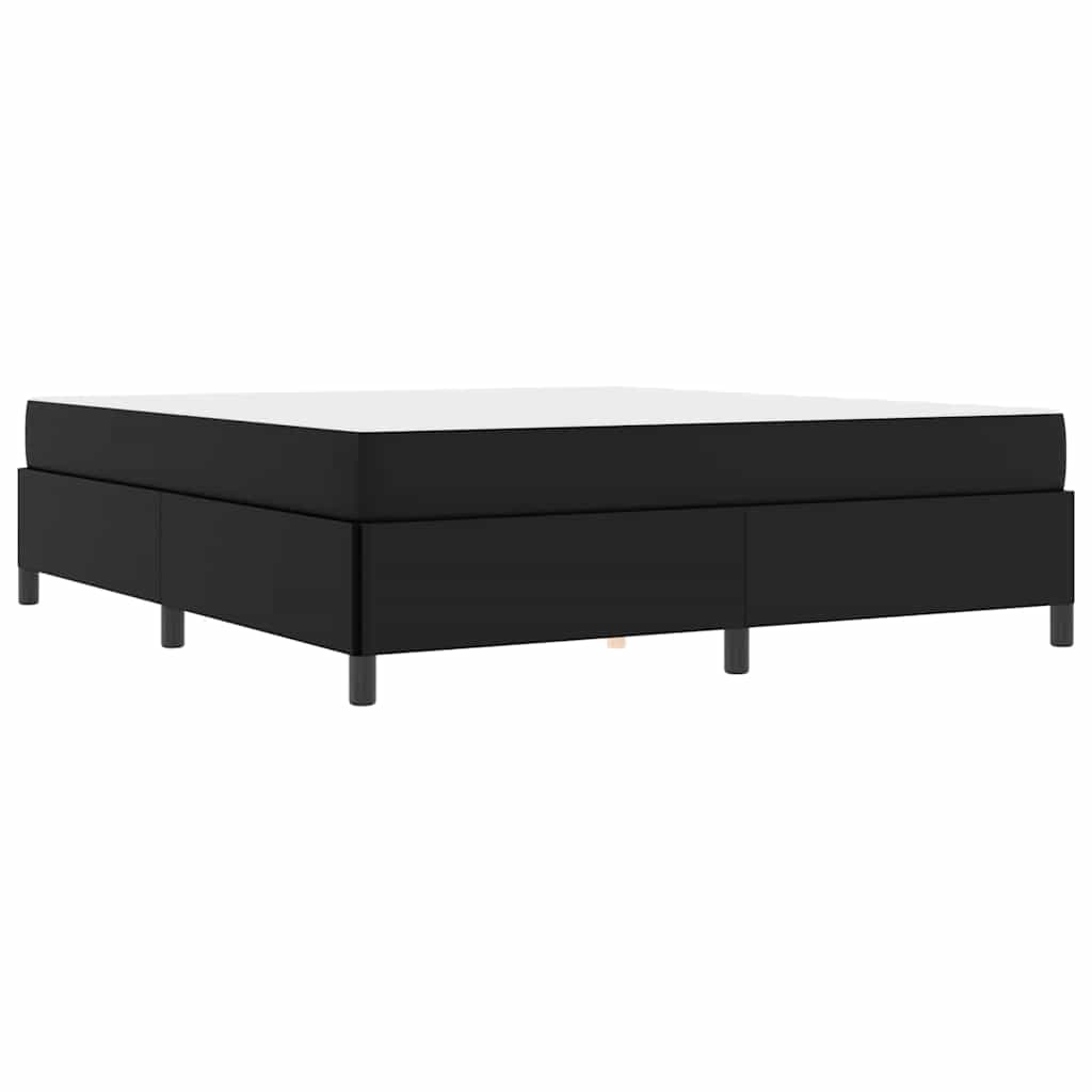 Sengeramme Med Madras Med Madras Sort 180 X 200 Cm Kunstlæder - Billede 2