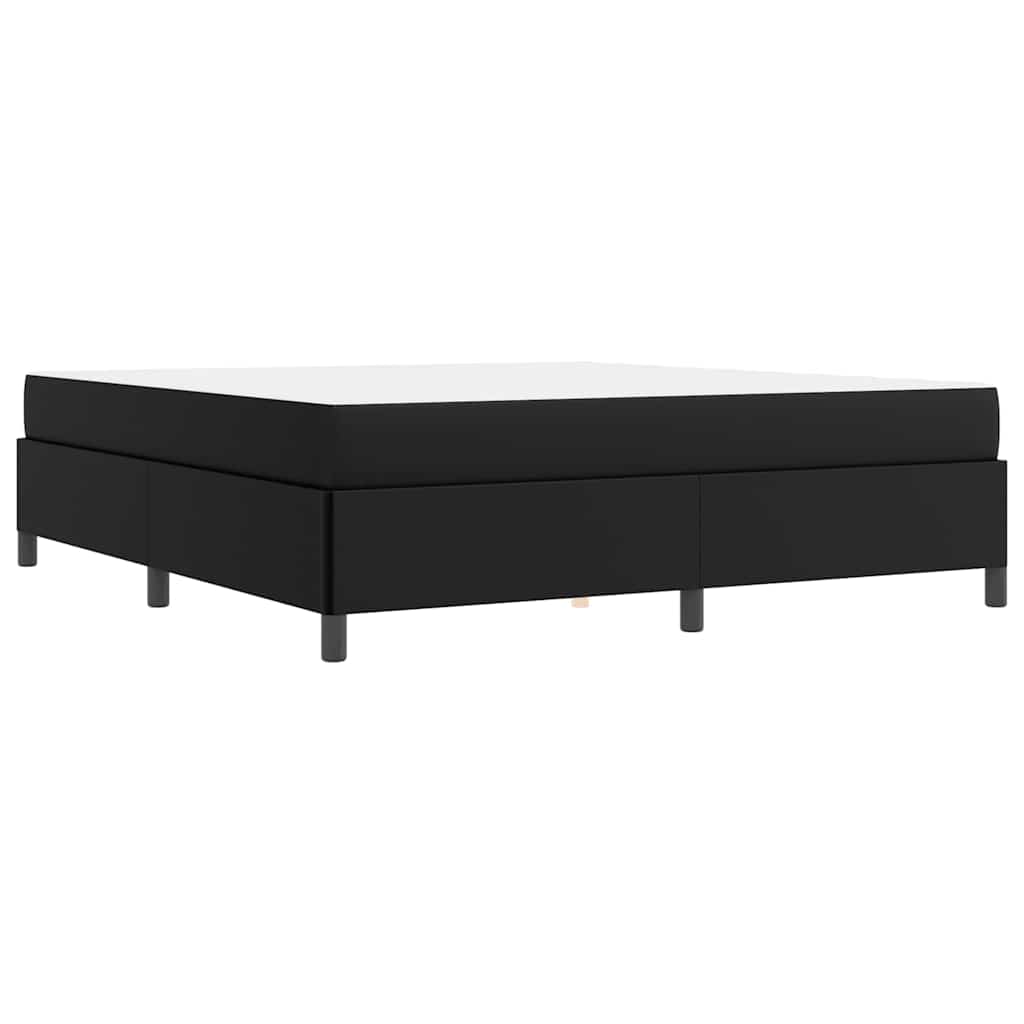 Sengeramme Med Madras Med Madras Sort 180 X 200 Cm Kunstlæder - Billede 9