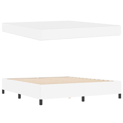 Sengeramme Med Madras Med Madras Hvid 180 X 200 Cm Kunstlæder - Billede 5