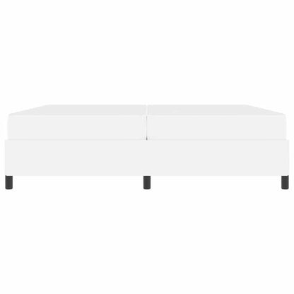 Sengeramme Med Madras Med Madras Hvid 200 X 200 Cm Kunstlæder - Billede 6