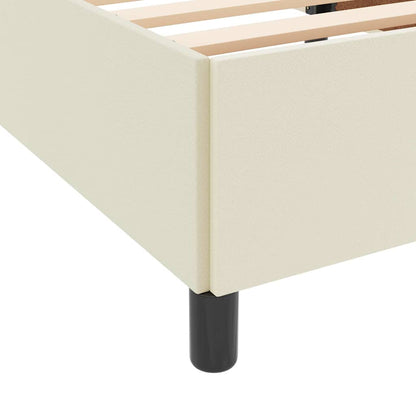 Sengeramme Med Madras Med Madras Creme 200 X 200 Cm Kunstlæder - Billede 9