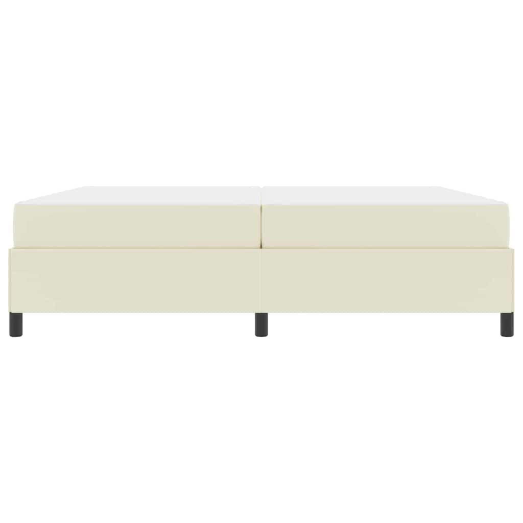 Sengeramme Med Madras Med Madras Creme 200 X 200 Cm Kunstlæder - Billede 6