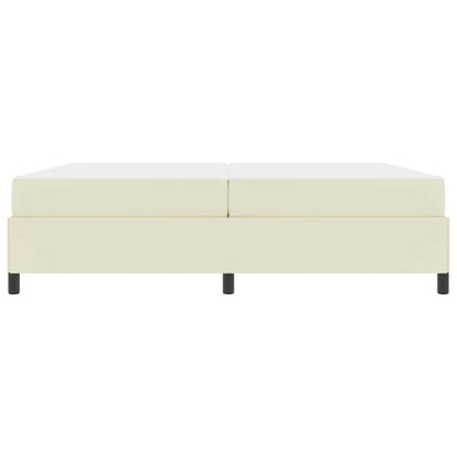 Sengeramme Med Madras Med Madras Creme 200 X 200 Cm Kunstlæder - Billede 6