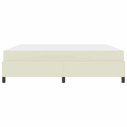 Sengeramme Med Madras Med Madras Creme 200 X 200 Cm Kunstlæder - Billede 7