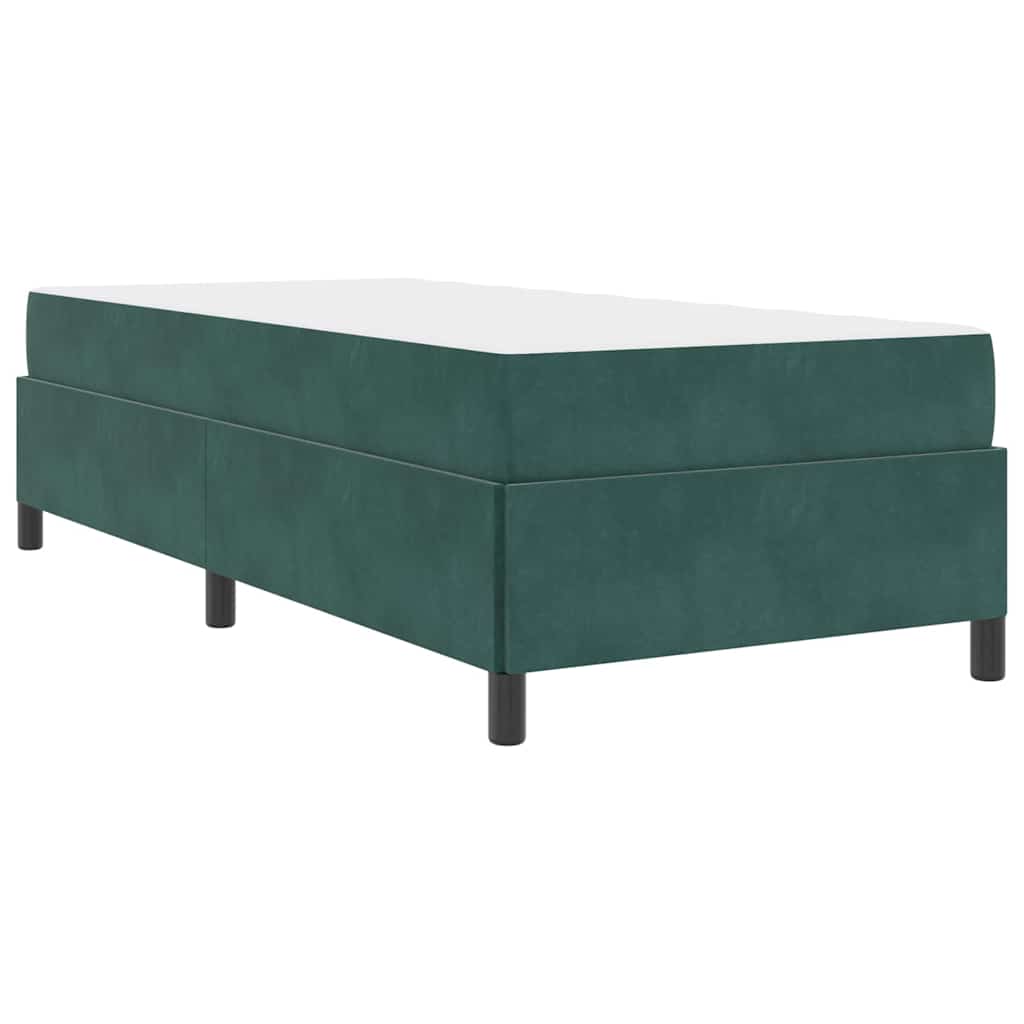 Sengestel Mørk Grøn Og Grøn Og Hvid 80 X 200 Cm Fløjl - Billede 2