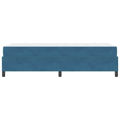 Sengestel Med Madras Mørkeblå Og Hvid 80 X 200 Cm Fløjl - Billede 9