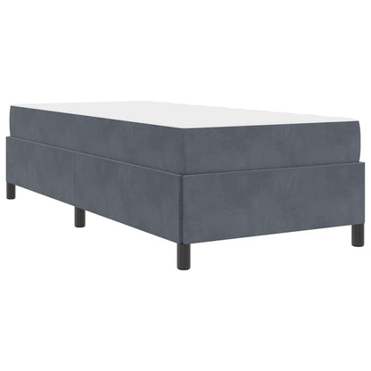Sengestel Mørk Grå Og Mørk Grøn Og Hvid 90 X 190 Cm Fløjl - Billede 2
