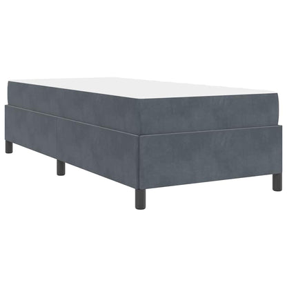 Sengestel Mørk Grå Og Mørk Grøn Og Hvid 90 X 190 Cm Fløjl - Billede 8