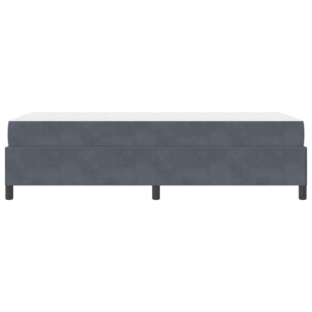 Sengestel Mørk Grå Og Mørk Grøn Og Hvid 90 X 190 Cm Fløjl - Billede 7