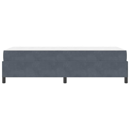 Sengestel Mørk Grå Og Mørk Grøn Og Hvid 90 X 190 Cm Fløjl - Billede 7