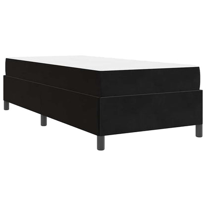 Sengestel Med Madras Sort Og Hvid Og Sort 90 X 190 Cm Fløjl - Billede 9