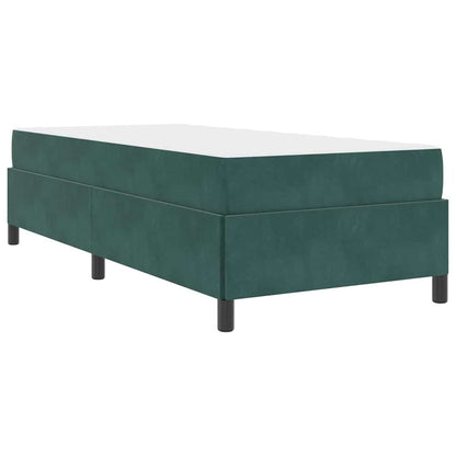 Sengestel Mørk Grøn Og Grøn Og Hvid 90 X 190 Cm Fløjl - Billede 2