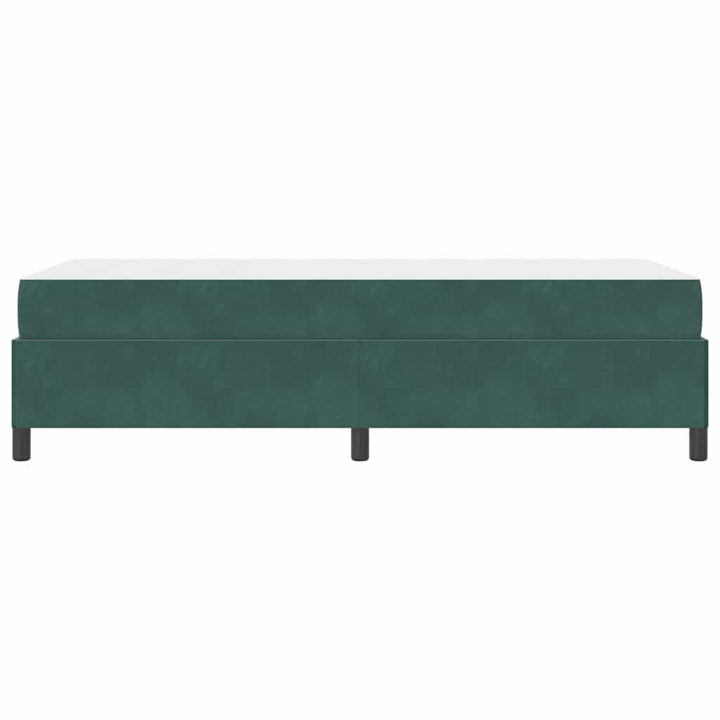 Sengestel Mørk Grøn Og Grøn Og Hvid 90 X 190 Cm Fløjl - Billede 8