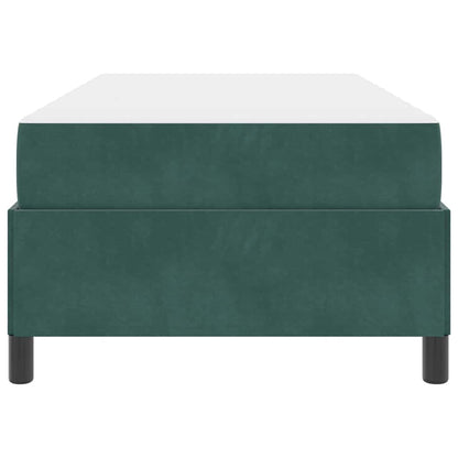 Sengestel Mørk Grøn Og Grøn Og Hvid 90 X 200 Cm Fløjl - Billede 6