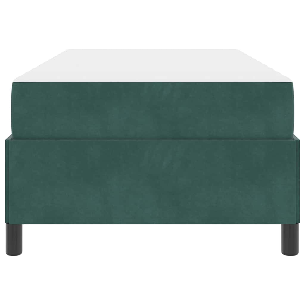 Sengestel Mørk Grøn Og Grøn Og Hvid 100 X 200 Cm Fløjl - Billede 7