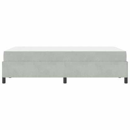 Sengestel Med Madras Hvid Og Lys Grå 120 X 190 Cm Fløjl - Billede 7