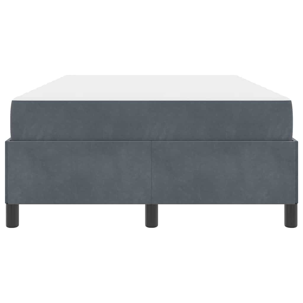 Sengestel Med Madras Mørk Grå Og Hvid 120 X 190 Cm Fløjl - Billede 6