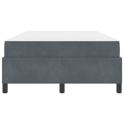 Sengestel Med Madras Mørk Grå Og Hvid 120 X 190 Cm Fløjl - Billede 6
