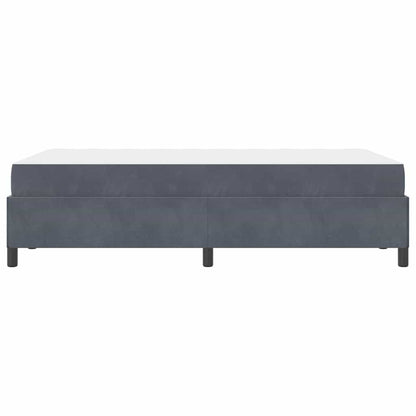 Sengestel Med Madras Mørk Grå Og Hvid 120 X 190 Cm Fløjl - Billede 7