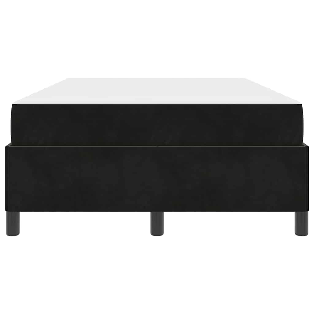 Sengestel Med Madras Sort Og Hvid 120 X 190 Cm Fløjl - Billede 6