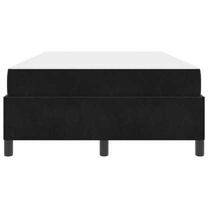 Sengestel Med Madras Sort Og Hvid 120 X 190 Cm Fløjl - Billede 6