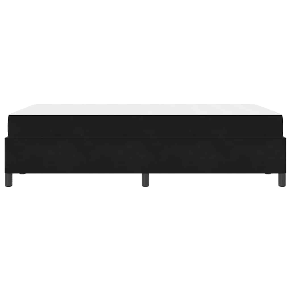 Sengestel Med Madras Sort Og Hvid 120 X 190 Cm Fløjl - Billede 7