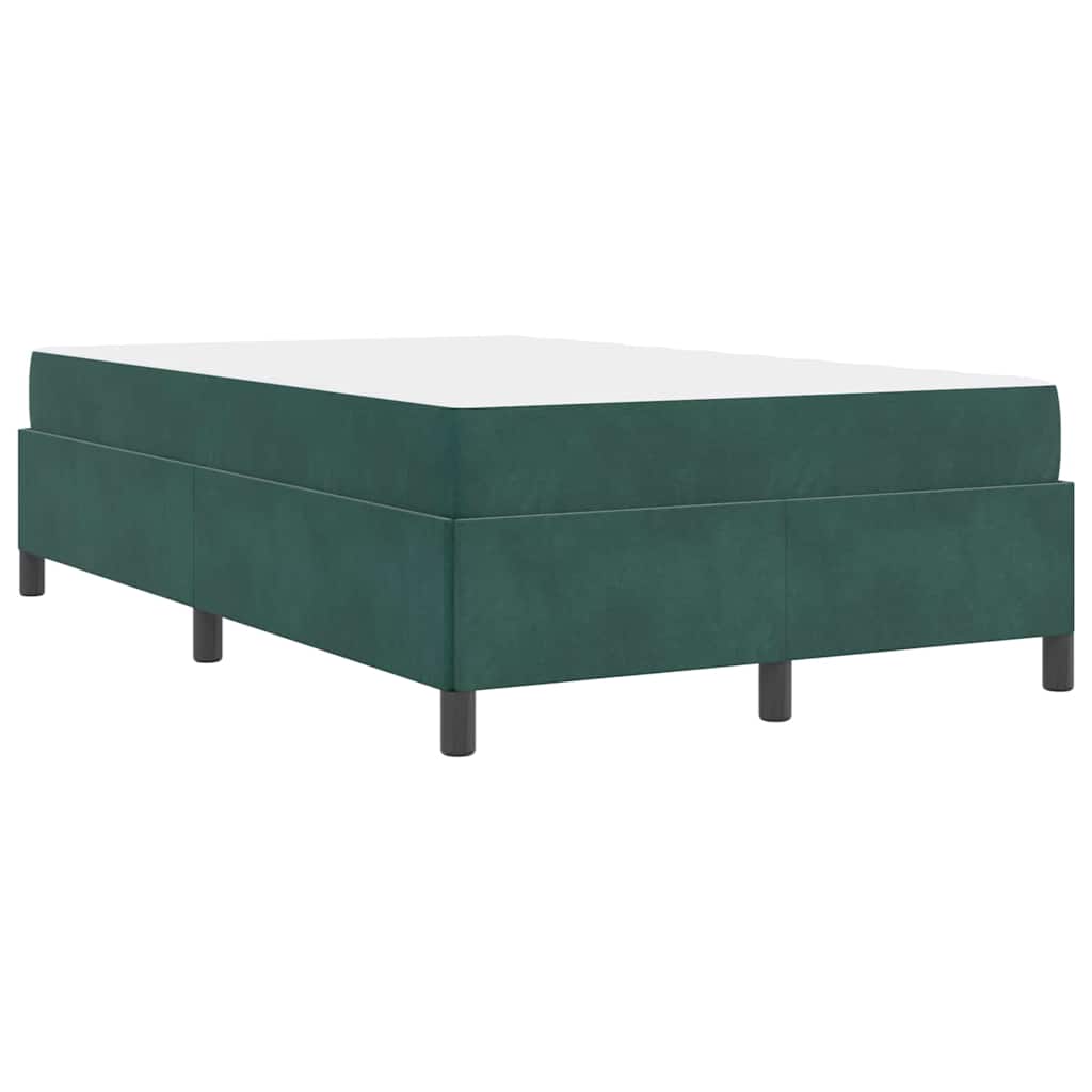 Sengestel Med Madras Mørkegrøn Og Hvid 120 X 190 Cm Fløjl - Billede 8