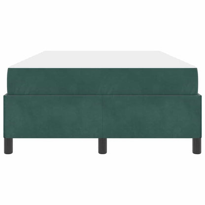 Sengestel Med Madras Mørkegrøn Og Hvid 120 X 190 Cm Fløjl - Billede 6