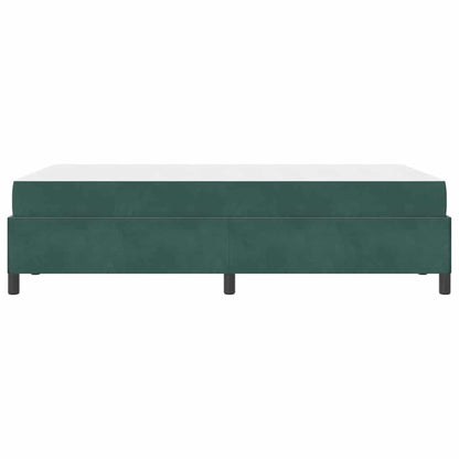 Sengestel Med Madras Mørkegrøn Og Hvid 120 X 190 Cm Fløjl - Billede 7