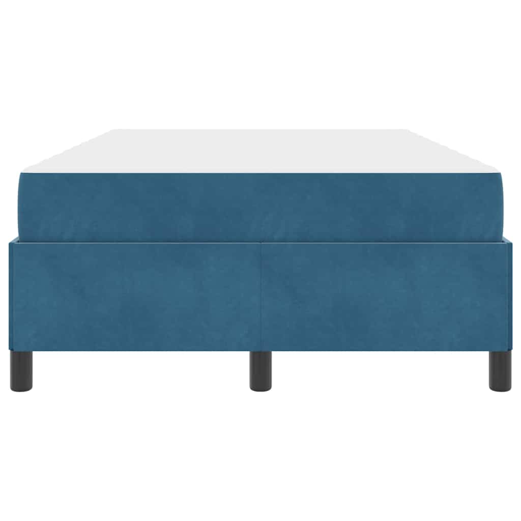 Sengestel Med Madras Mørkeblå Og Hvid 120 X 200 Cm Fløjl - Billede 3