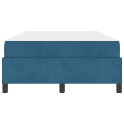 Sengestel Med Madras Mørkeblå Og Hvid 120 X 200 Cm Fløjl - Billede 3