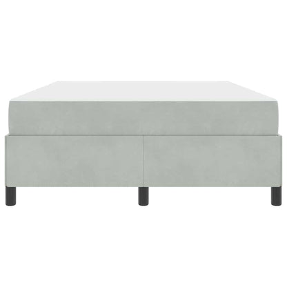 Sengestel Med Madras Lys Grå Og Grå 140 X 190 Cm Fløjl - Billede 7