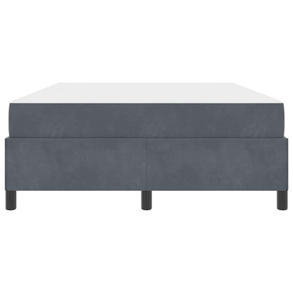 Sengestel Med Madras Hvid Og Mørk Grå Og Grå 140 X 190 Cm Fløjl - Billede 7