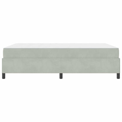 Sengestel Med Madras Lys Grå Og Grå Og Hvid 140 X 200 Cm Fløjl - Billede 8