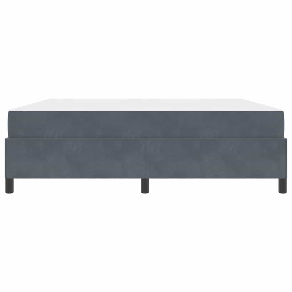 Sengestel Med Madras Mørk Grå Og Grå Og Hvid 180 X 200 Cm Fløjl - Billede 7
