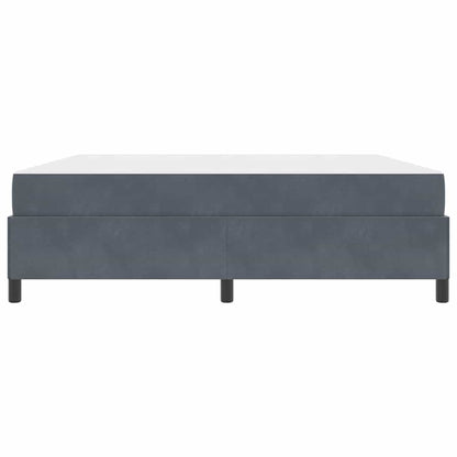 Sengestel Med Madras Mørk Grå Og Grå Og Hvid 180 X 200 Cm Fløjl - Billede 7