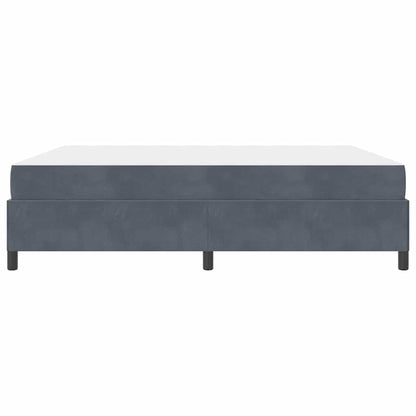 Sengestel Med Madras Mørk Grå Og Grå Og Hvid 180 X 200 Cm Fløjl - Billede 8