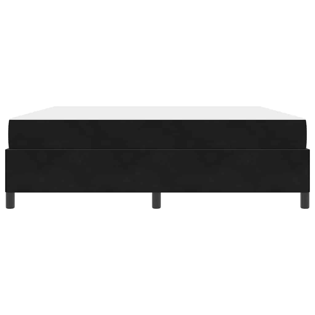 Sengestel Med Madras Sort Og Hvid Og Sort 180 X 200 Cm Fløjl - Billede 7