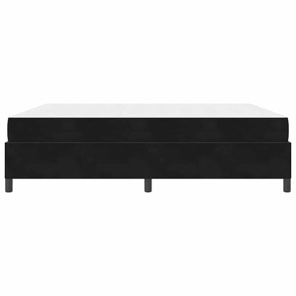 Sengestel Med Madras Sort Og Hvid Og Sort 180 X 200 Cm Fløjl - Billede 8