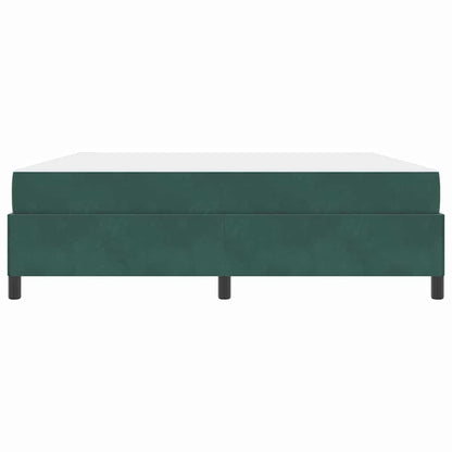 Sengestel Med Madras Mørkegrøn Og Hvid 180 X 200 Cm Fløjl - Billede 6