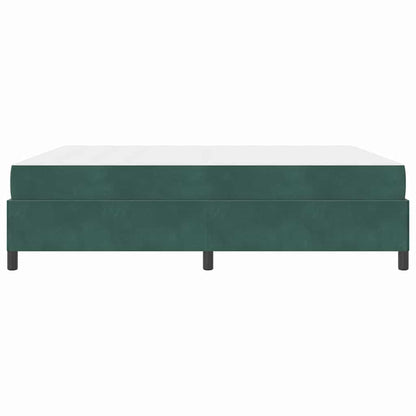 Sengestel Med Madras Mørkegrøn Og Hvid 180 X 200 Cm Fløjl - Billede 7