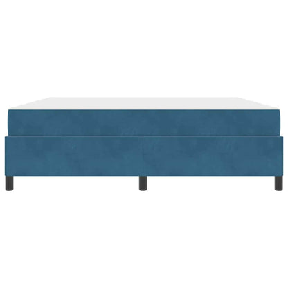 Sengestel Med Madras Mørkeblå Og Hvid 180 X 200 Cm Fløjl - Billede 7