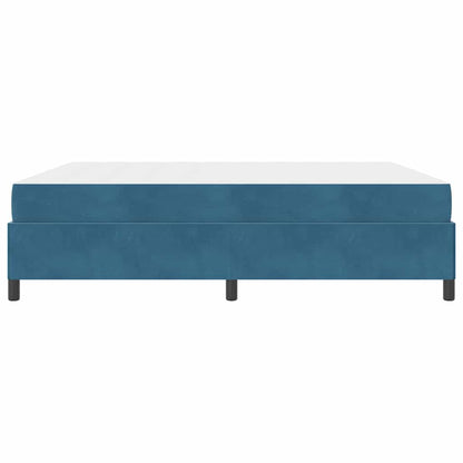 Sengestel Med Madras Mørkeblå Og Hvid 180 X 200 Cm Fløjl - Billede 8