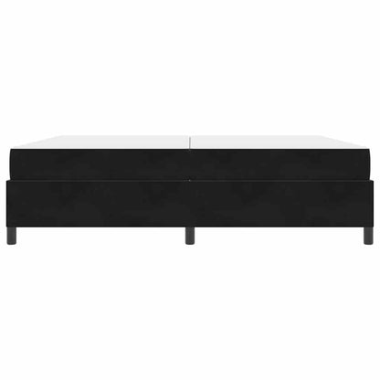 Sengestel Med Madras Sort Og Hvid Og Sort 200 X 200 Cm Fløjl - Billede 6