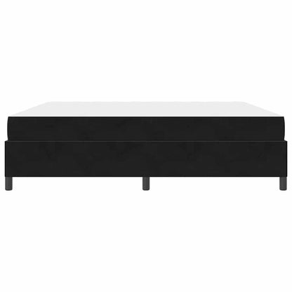 Sengestel Med Madras Sort Og Hvid Og Sort 200 X 200 Cm Fløjl - Billede 7