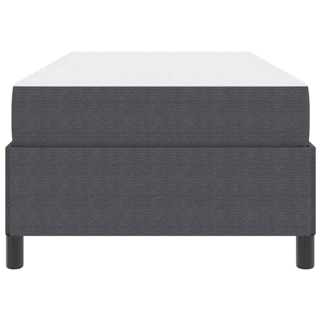 Sengestel Mørkegrå 90 X 200 Cm Corduroy Stof - Billede 7