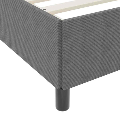 Sengestel Lysegrå 200 X 200 Cm Corduroy Stof - Billede 9